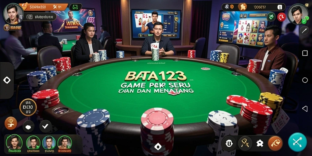 Tampilan menarik dari permainan Poker di BATA123.