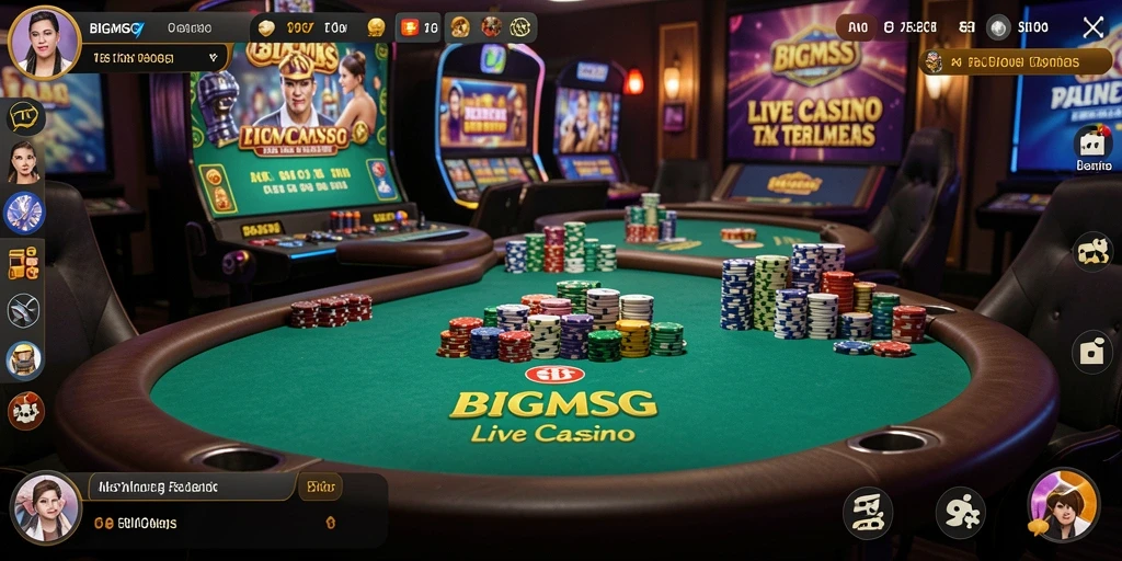 Tampilan permainan Live Casino yang menegangkan dan interaktif.