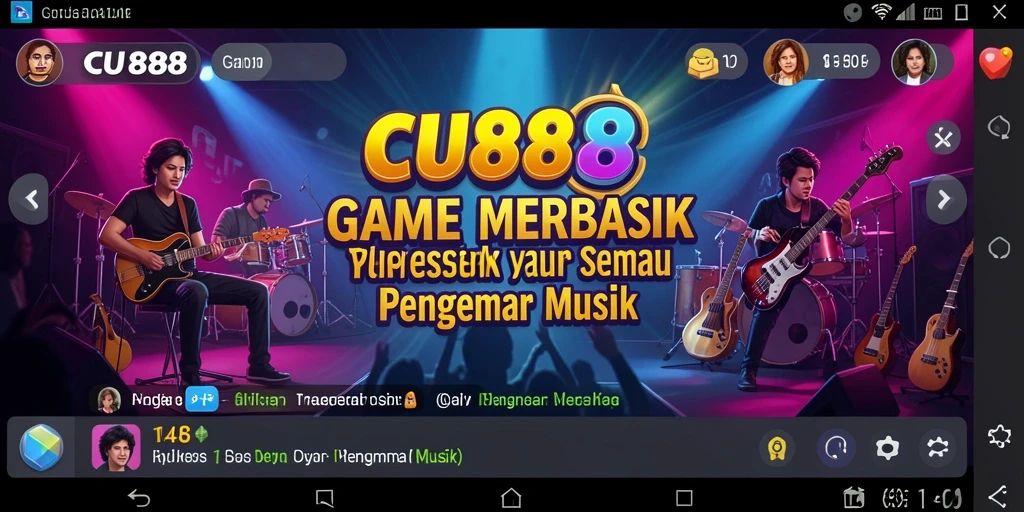 Gameplay CU888 yang seru dengan berbagai pilihan lagu.