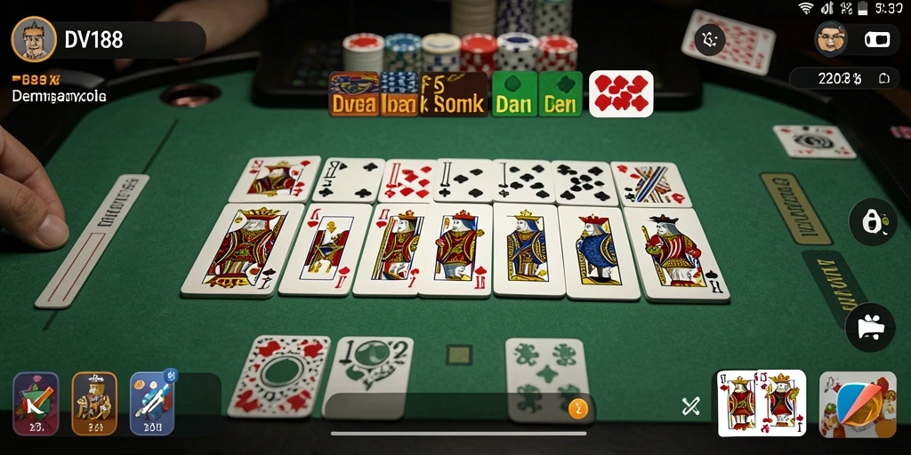 Tampilan gameplay domino yang seru dan menantang di DV188.