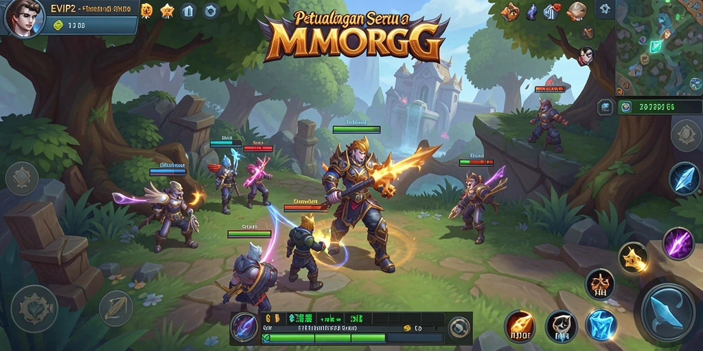 Tampilan gameplay menarik dari EVIP2 dalam dunia MMORPG.