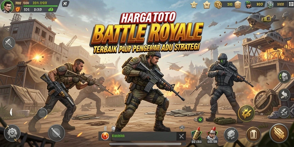 Pemain HARGATOTO bertempur sengit dalam arena Battle Royale yang dinamis.