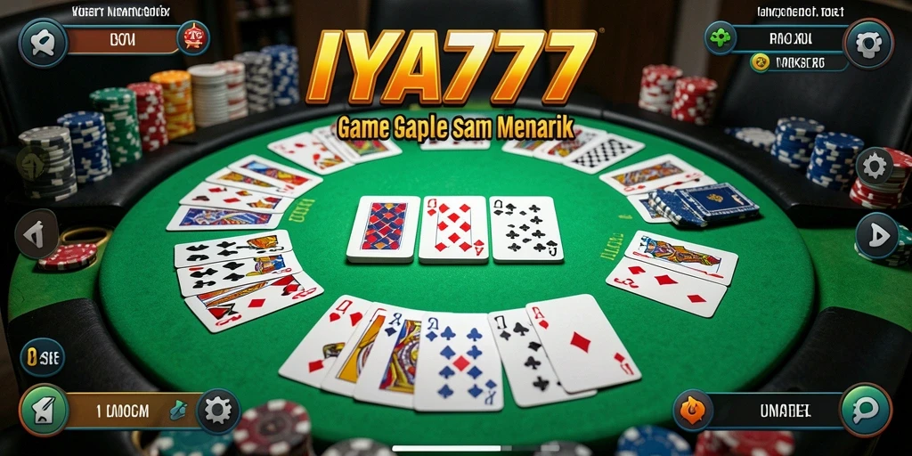 Screenshot utama IYA777 menampilkan pemain yang sedang asyik bermain Gaple.