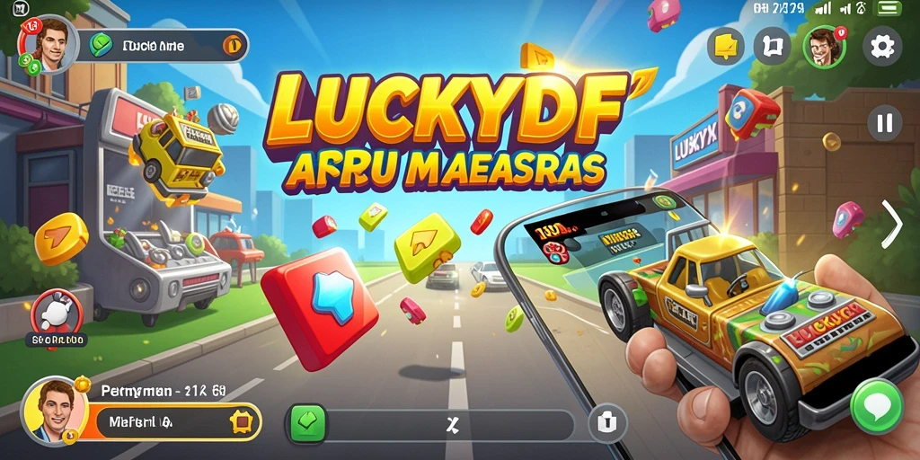 Tangkapan layar gameplay LUCKYDF yang menampilkan aksi seru di level menantang.