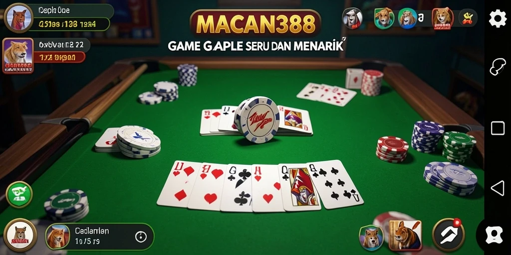 Screenshot gameplay MACAN388 dengan tampilan permainan Gaple yang menarik.