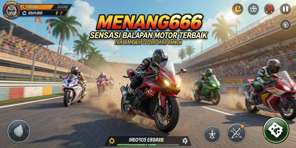 Gameplay menegangkan balapan motor di MENANG666.