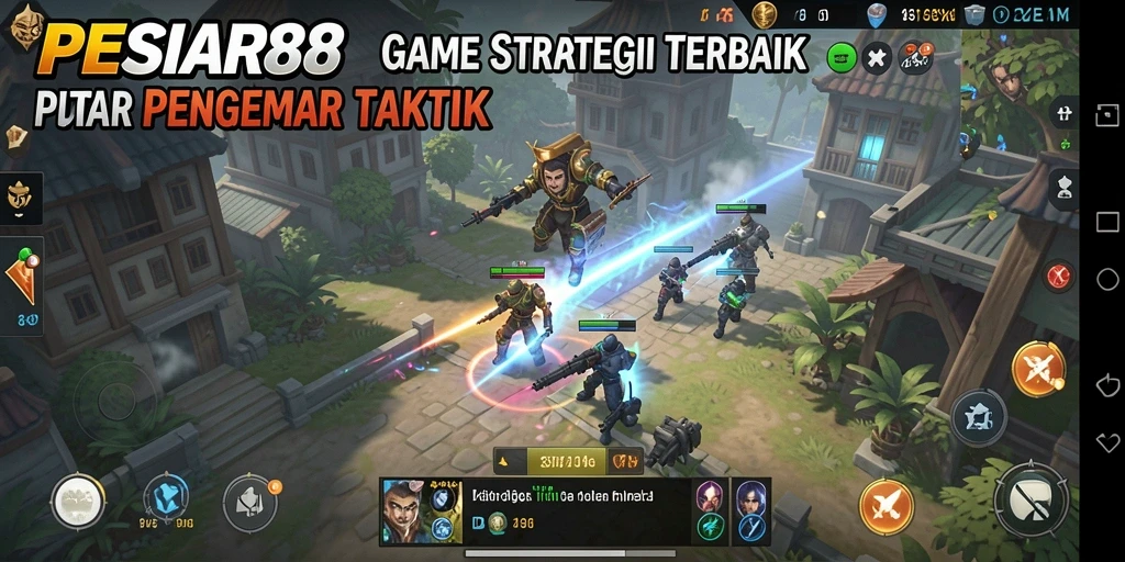 Screenshot utama dari PESIAR88 yang penuh aksi strategi.