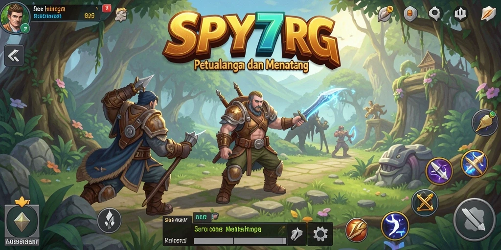 Screenshot SPY77 menampilkan aksi pertarungan RPG yang seru dan menegangkan.