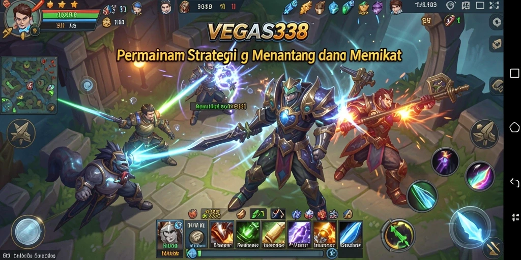 Screenshot menunjukkan gameplay mendebarkan dalam VEGAS338.