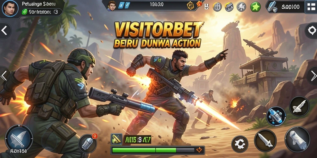 Tampilan gameplay seru dalam VISITORBET dengan aksi mendebarkan.