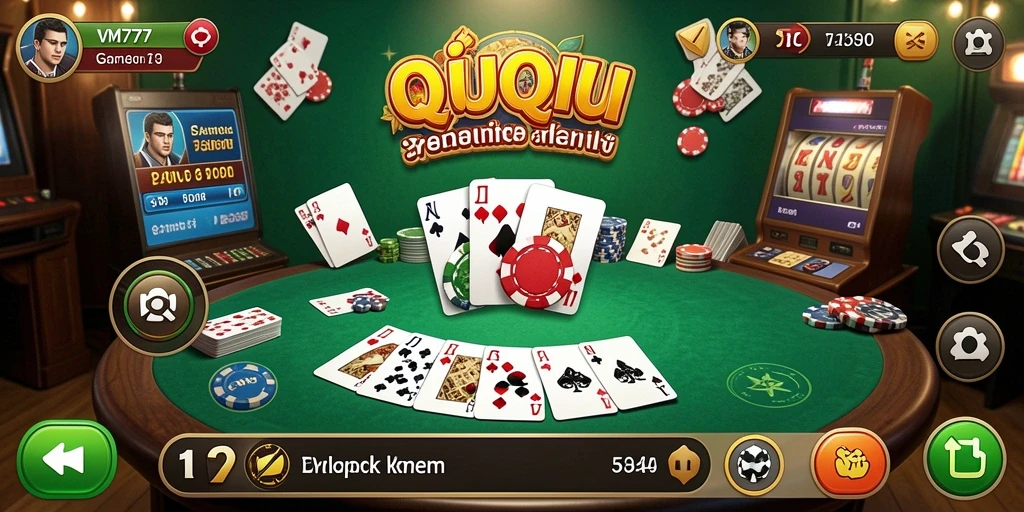 Tampilan gameplay QiuQiu yang mendebarkan dan penuh strategi.